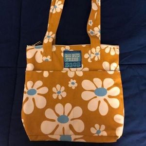 Big Bud Press Mustard Yellow XL Lazy Daisy Shoulder Zip Up Tote